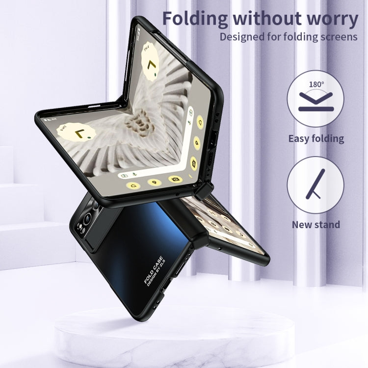 For Google Pixel Fold Integrated Electroplating Folding All-inclusive Phone Case(Black)