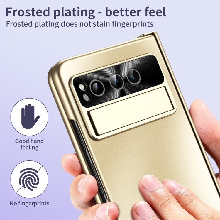 For Google Pixel Fold Integrated Electroplating Folding All-inclusive Phone Case(Gold)