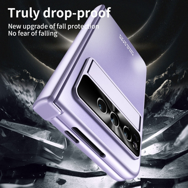 For Google Pixel Fold Integrated Electroplating Folding All-inclusive Phone Case(Purple)