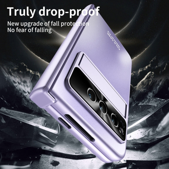 For Google Pixel Fold Integrated Electroplating Folding All-inclusive Phone Case(Purple)