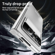 For Google Pixel Fold Integrated Electroplating Folding All-inclusive Phone Case with Hinge(Silver)