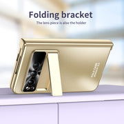 For Google Pixel Fold Integrated Electroplating Folding All-inclusive Phone Case with Hinge(Gold)