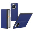 For Huawei Mate X3 Litchi Pattern Foldable Side Window View Protective Phone Case(Blue) - Huawei Cases by PMC TechLife | Online Shopping South Africa | PMC TechLife | Buy Now Pay Later Mobicred