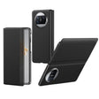 For Huawei Mate X3 Litchi Pattern Foldable Side Window View Protective Phone Case(Black) - Huawei Cases by PMC TechLife | Online Shopping South Africa | PMC TechLife | Buy Now Pay Later Mobicred
