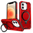 For iPhone 12 / 12 Pro Patronus MagSafe Magnetic Holder Phone Case(Red) - iPhone 12 / 12 Pro Cases by PMC TechLife | Online Shopping South Africa | PMC TechLife