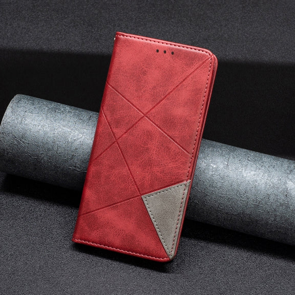 For Realme C53 Rhombus Texture Leather Phone Case(Red)