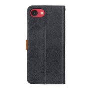 For iPhone 16e European Floral Embossed Leather Phone Case(Black)