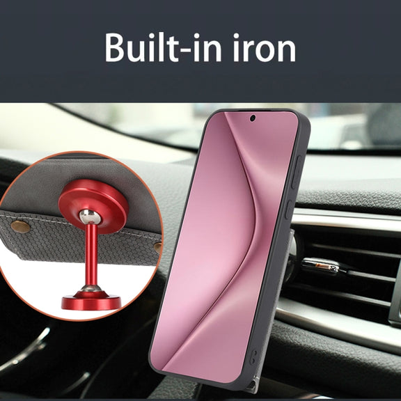 For Huawei Pura 70 Double Buckle Card Slots Magnetic Phone Case(Grey)