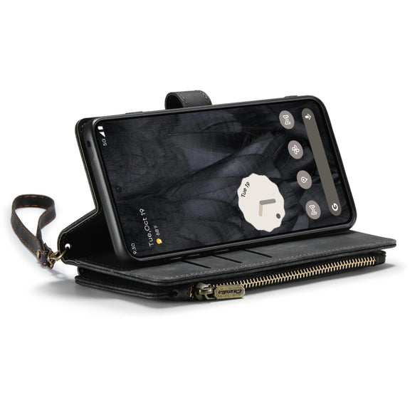 For Google Pixel 8 Pro CaseMe C30 Multifunctional Leather Phone Case(Black)