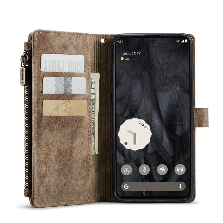 For Google Pixel 8 Pro CaseMe C30 Multifunctional Leather Phone Case(Brown)