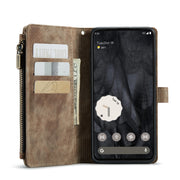 For Google Pixel 8 Pro CaseMe C30 Multifunctional Leather Phone Case(Brown)