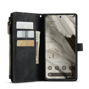 For Google Pixel 8 CaseMe C30 Multifunctional Leather Phone Case(Black)