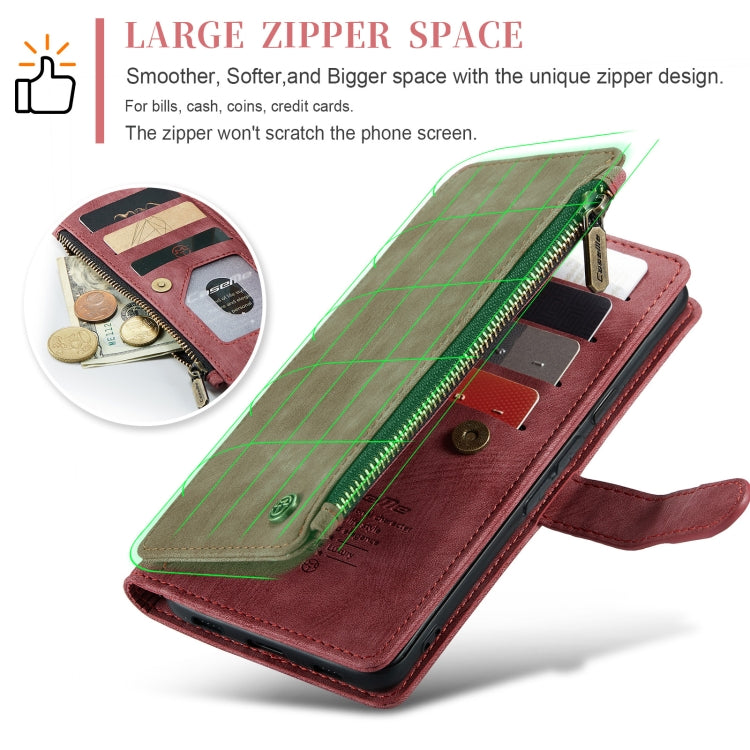 For Google Pixel 8 CaseMe C30 Multifunctional Leather Phone Case(Red)