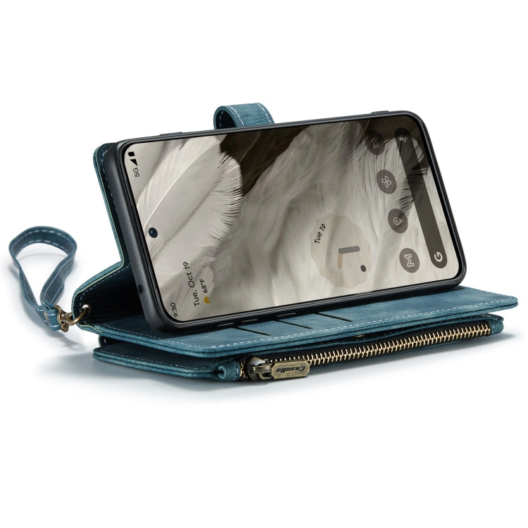 For Google Pixel 8 CaseMe C30 Multifunctional Leather Phone Case(Blue)