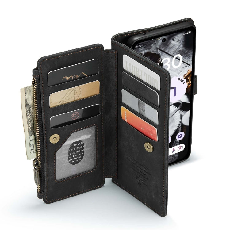 For Google Pixel 8a CaseMe C30 Multifunctional Leather Phone Case(Black)