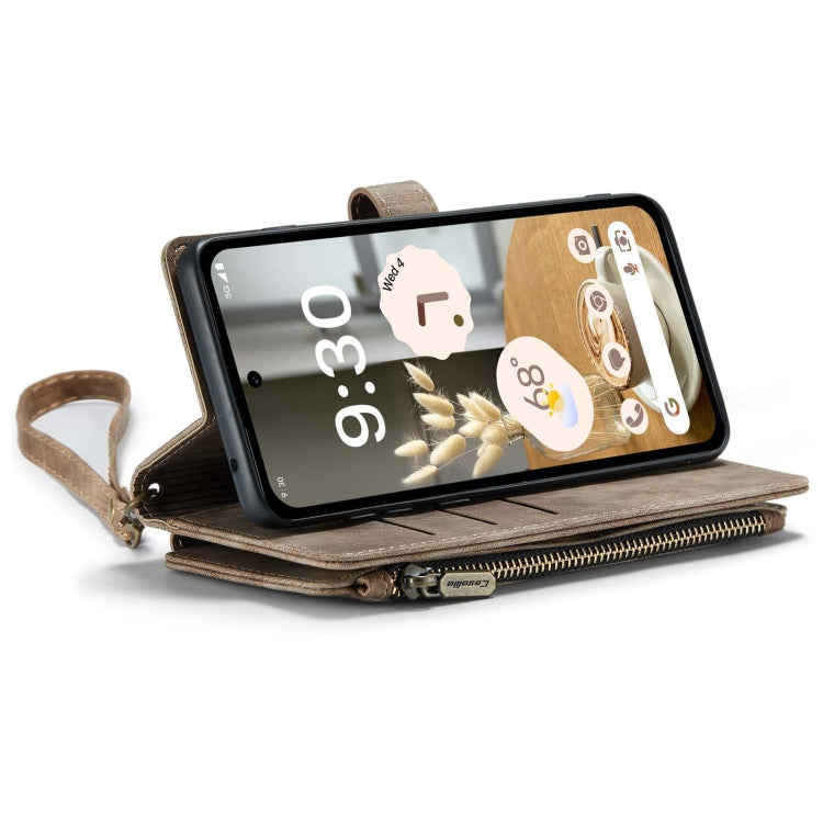 For Google Pixel 8a CaseMe C30 Multifunctional Leather Phone Case(Brown)