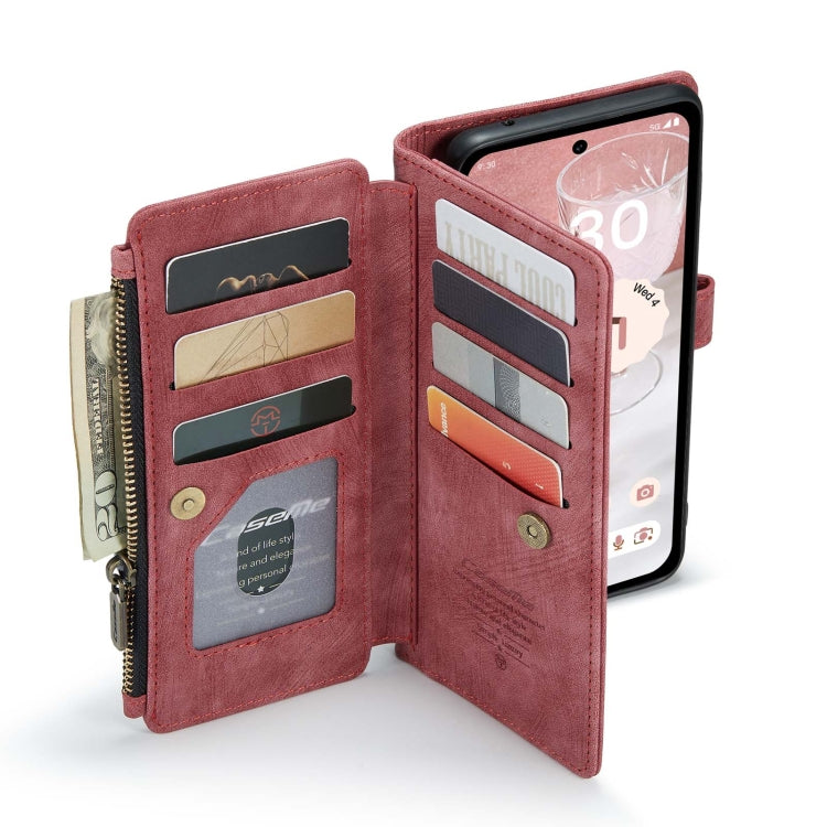 For Google Pixel 8a CaseMe C30 Multifunctional Leather Phone Case(Red)