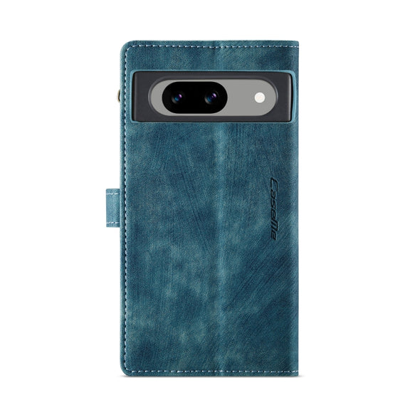 For Google Pixel 8a CaseMe C30 Multifunctional Leather Phone Case(Blue)