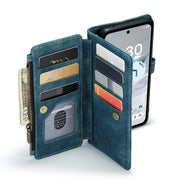 For Google Pixel 8a CaseMe C30 Multifunctional Leather Phone Case(Blue)