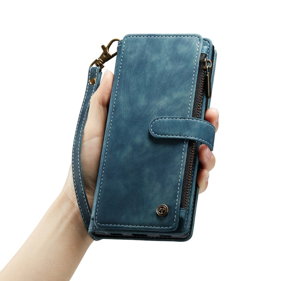 For Google Pixel 8a CaseMe C30 Multifunctional Leather Phone Case(Blue)