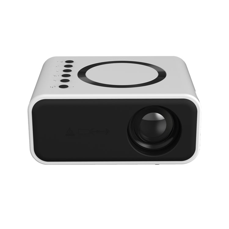 T300S 320x240 24ANSI Lumens Mini LCD Projector Supports Wired & Wireless Same Screen, Specification:UK Plug(White)