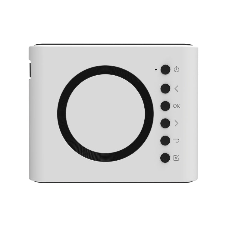 T300S 320x240 24ANSI Lumens Mini LCD Projector Supports Wired & Wireless Same Screen, Specification:UK Plug(White)