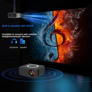 T300S 320x240 24ANSI Lumens Mini LCD Projector Supports Wired & Wireless Same Screen, Specification:EU Plug(White)