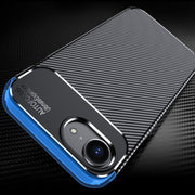 For iPhone 16e Carbon Fiber Texture Shockproof TPU Phone Case(Black)