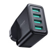 JOYROOM JR-TCN03 4.8A 24W 4 USB Ports Charger(UK Plug) - free shipping - PMC TechLife - Order now!