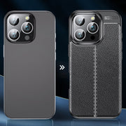 For iPhone 16 Pro Litchi Texture Shockproof TPU Phone Case(Blue)