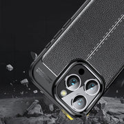 For iPhone 16 Pro Litchi Texture Shockproof TPU Phone Case(Blue)