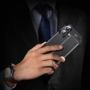 For iPhone 16 Plus Litchi Texture Shockproof TPU Phone Case(Black)