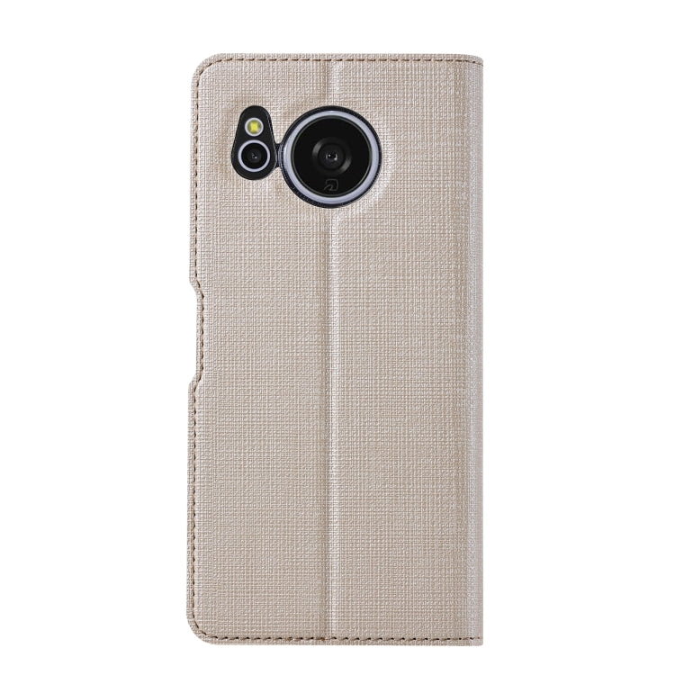 For Sharp Aquos Sense8 ViLi DMX Series Shockproof TPU + PU Leather Magnetic Attraction Horizontal Flip Case(Gold)