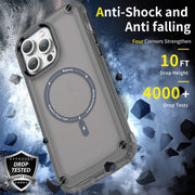 For iPhone 16 Pro Skin Feel TPU + PC MagSafe Magnetic Phone Case(Transparent Black)