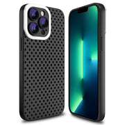For iPhone 13 Pro Max Hollow Heat Dissipation TPU Phone Case(Black)