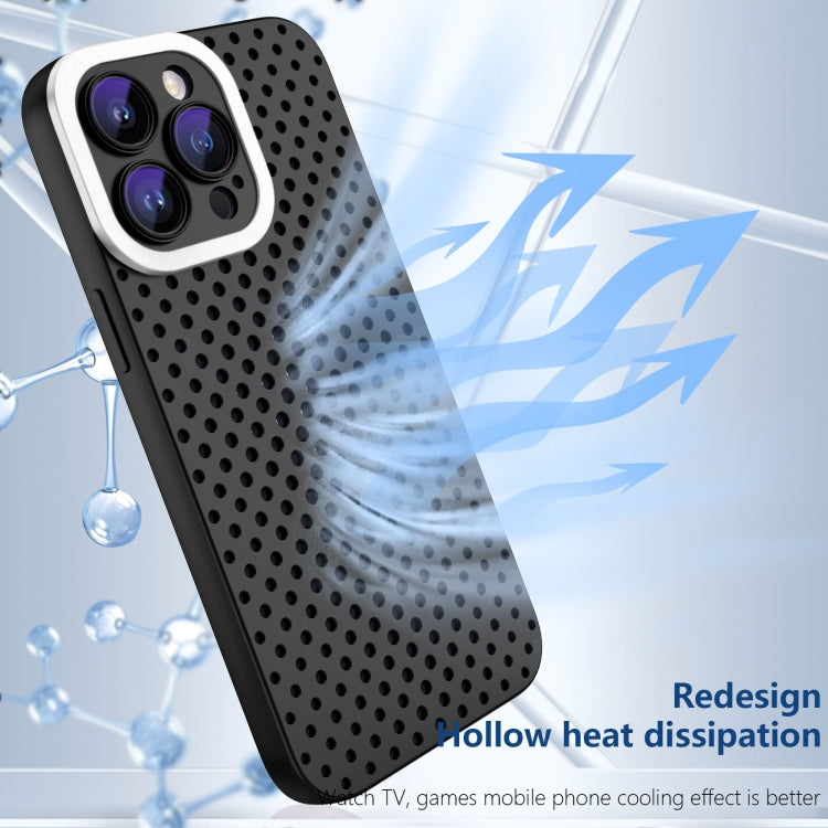 For iPhone 13 Pro Max Hollow Heat Dissipation TPU Phone Case(Black)