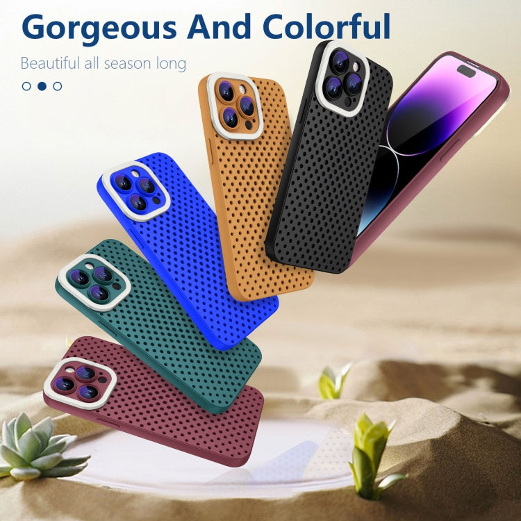 For iPhone 13 Pro Max Hollow Heat Dissipation TPU Phone Case(Black)