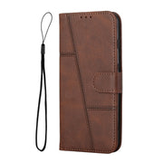 For Xiaomi Redmi K70 / K70 Pro Stitching Calf Texture Buckle Leather Phone Case(Brown)