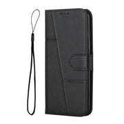 For Xiaomi Redmi A3 Stitching Calf Texture Buckle Leather Phone Case(Black)