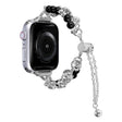 For Apple Watch 42mm Pearl Bracelet Metal Watch Band(Silver Black) - free shipping - PMC TechLife - Order now!