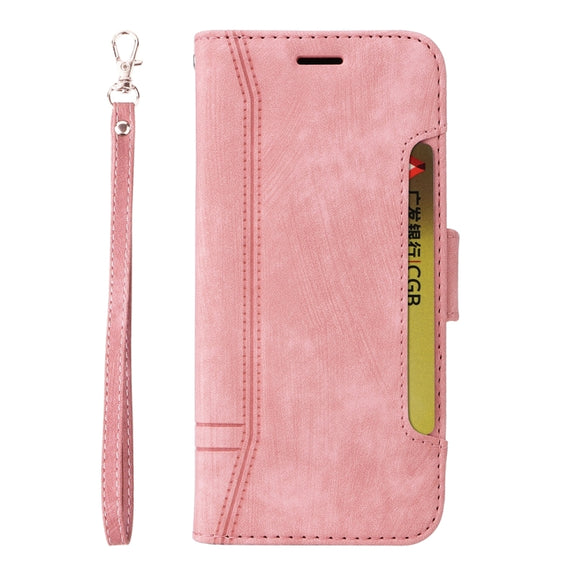 For iPhone 16 Pro Max BETOPNICE Dual-side Buckle Leather Phone Case(Pink)