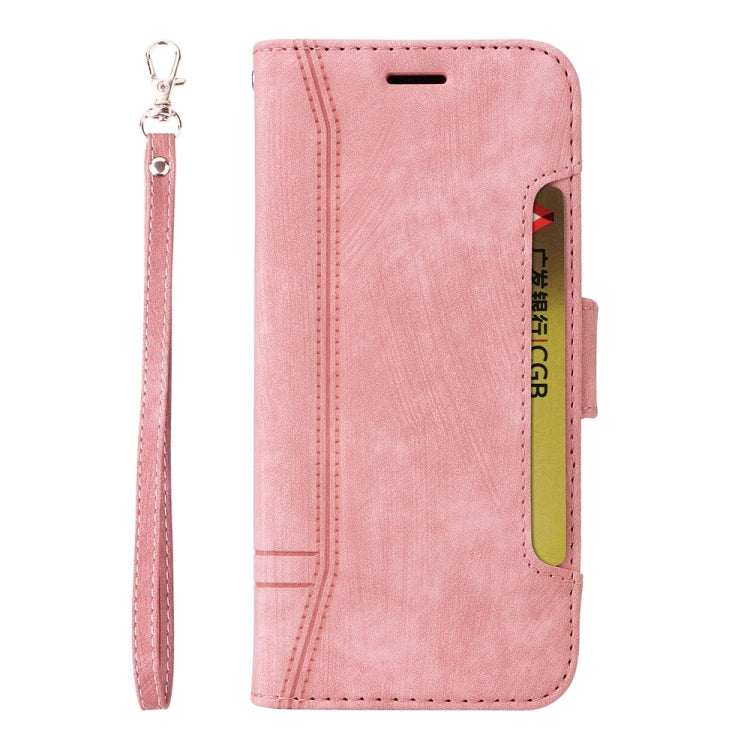 For iPhone 16 Pro Max BETOPNICE Dual-side Buckle Leather Phone Case(Pink)
