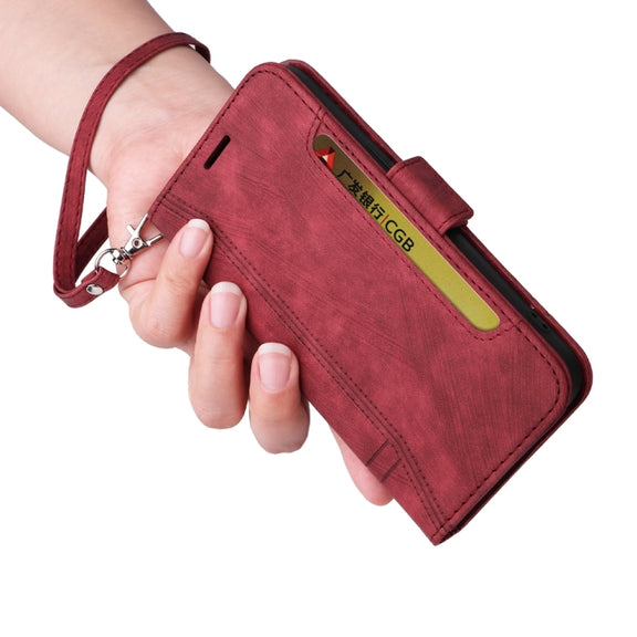 For iPhone 16 Pro BETOPNICE Dual-side Buckle Leather Phone Case(Red)
