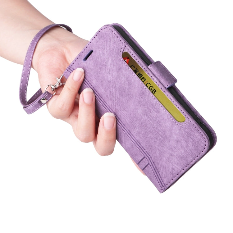 For iPhone 16 Plus BETOPNICE Dual-side Buckle Leather Phone Case(Purple)