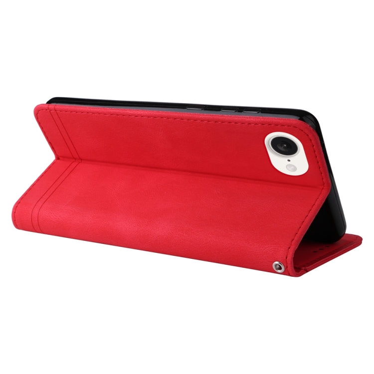 For iPhone 16e Skin Feel Life Tree Leather Phone Case(Red)