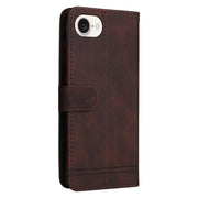For iPhone 16e Skin Feel Life Tree Leather Phone Case(Brown)