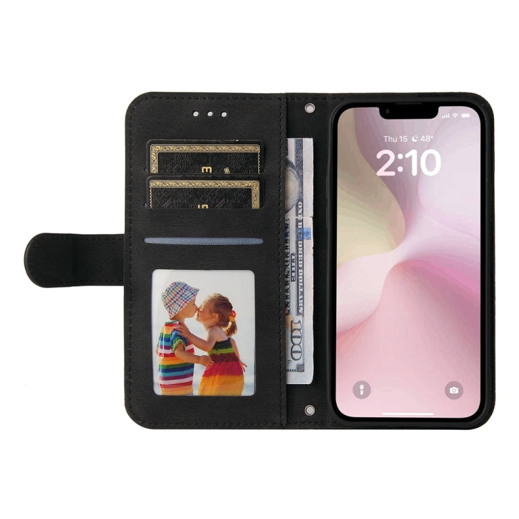 For iPhone 16e Skin Feel Life Tree Leather Phone Case(Black)