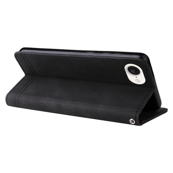 For iPhone 16e Skin Feel Life Tree Leather Phone Case(Black)