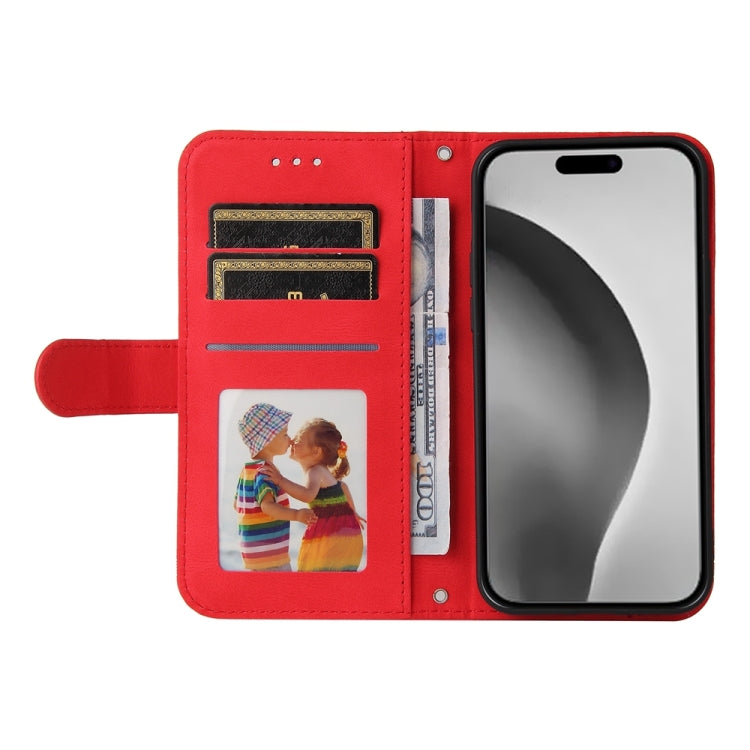 For iPhone 16 Pro Max Skin Feel Life Tree Leather Phone Case(Red)