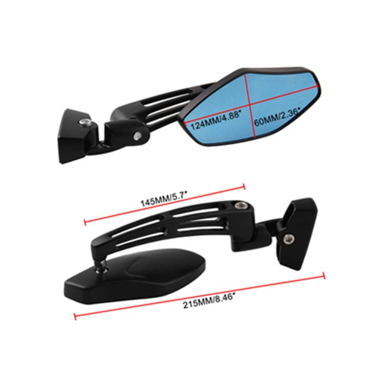 1Pair SF-062 Motorcycle Modified Rearview Mirror Reflective Mirror(Plating Silver)